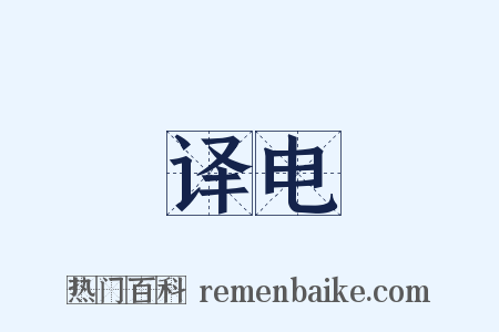 译电是什么意思的图片